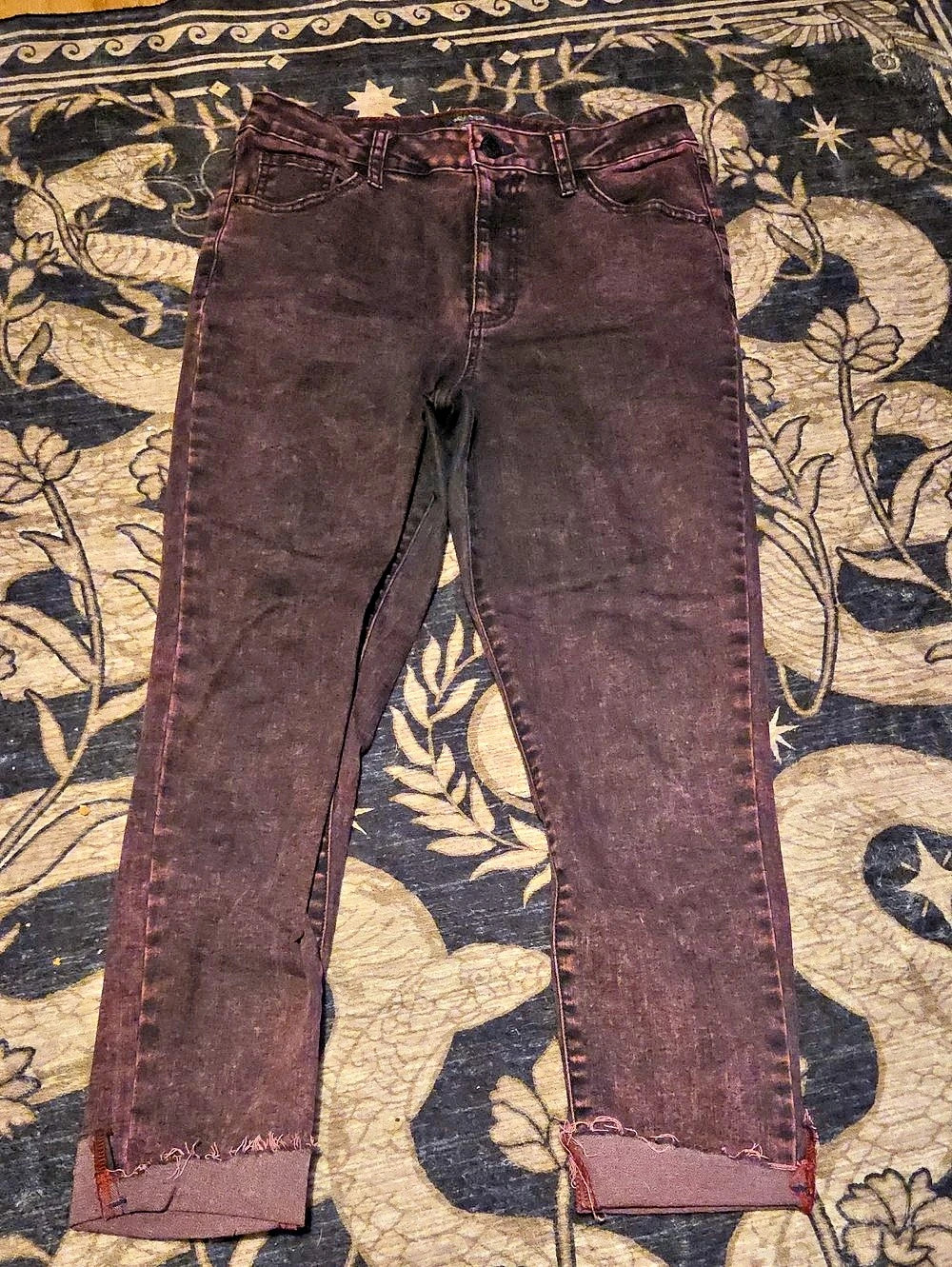 Wild Fable Purple/pink Skinny Jeans Frayed Hem